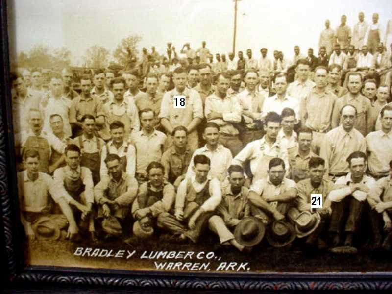 Bradley Lumber Company Employees, some identified, Circa 1930's