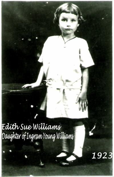 Edith Sue Williams Sparks, 1923