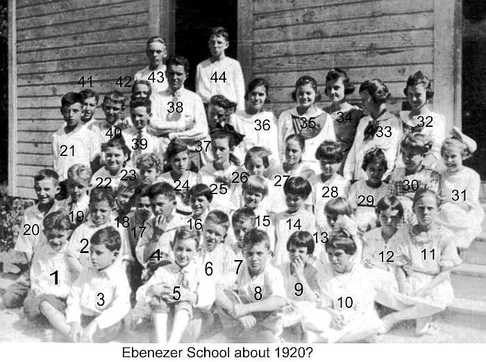 Ebenezer School Class from about 1920