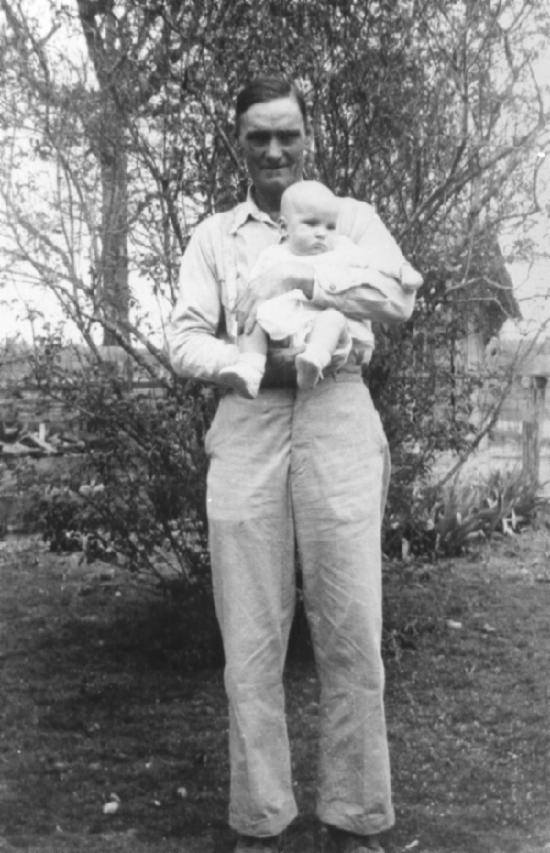 Tom Ozment and Grand daughter Rita Ozment, 1941