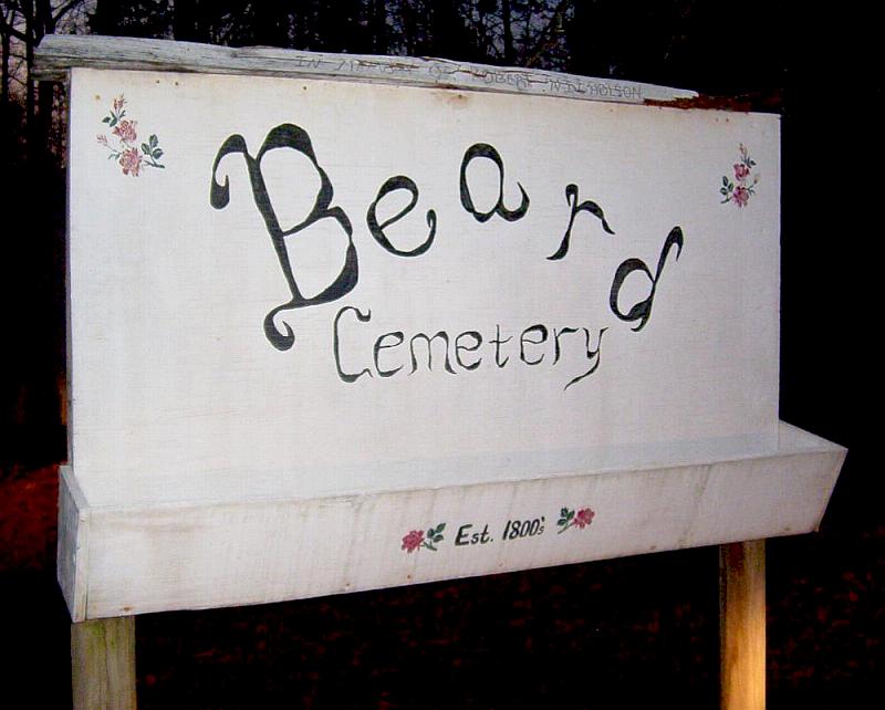 Beard Cemetery Sign Photo