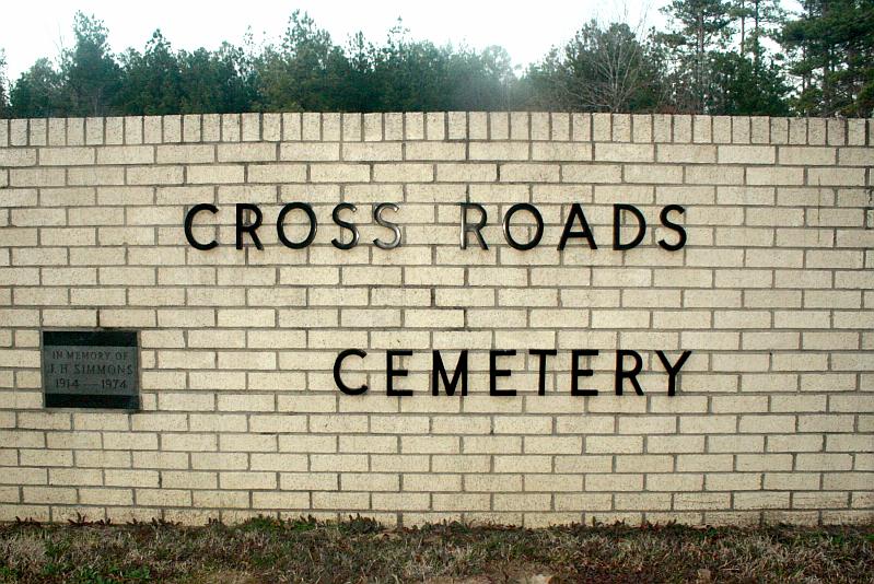 Cross Roads Missionary Baptist Church Cemetery Sign