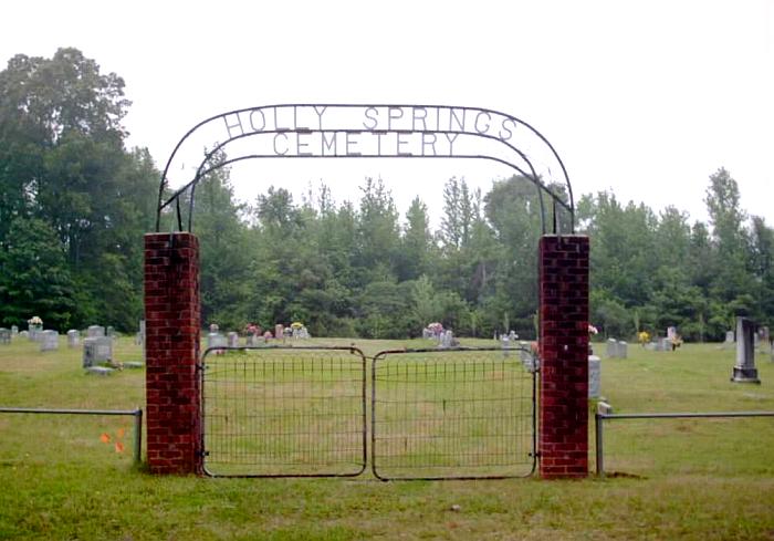 Holly Springs Cemetery Entrance Sign