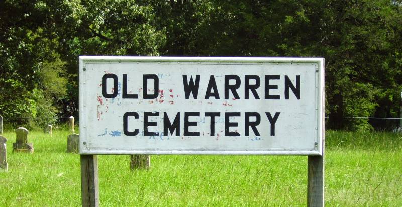 Old Warren Cemetery Sign Photo