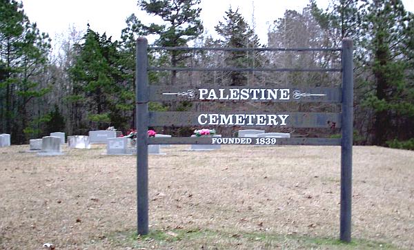 Palestine United Methodist Cemetery - newer section behind the Palestine United Methodist Church