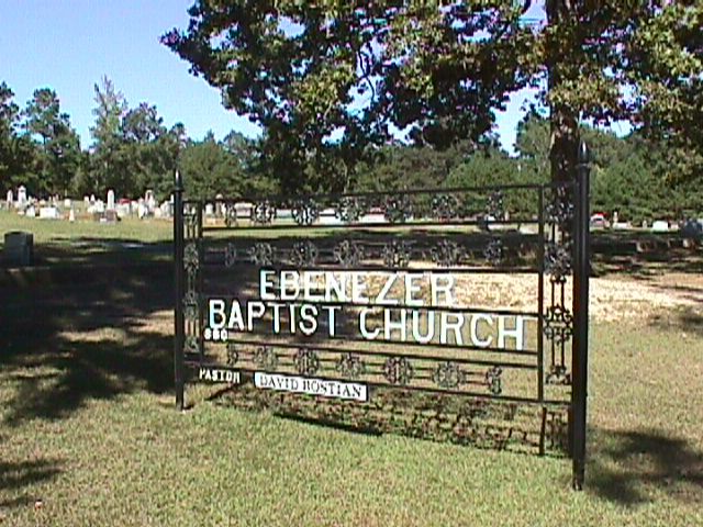 Ebenezer Baptist Church Sign and Cemetery