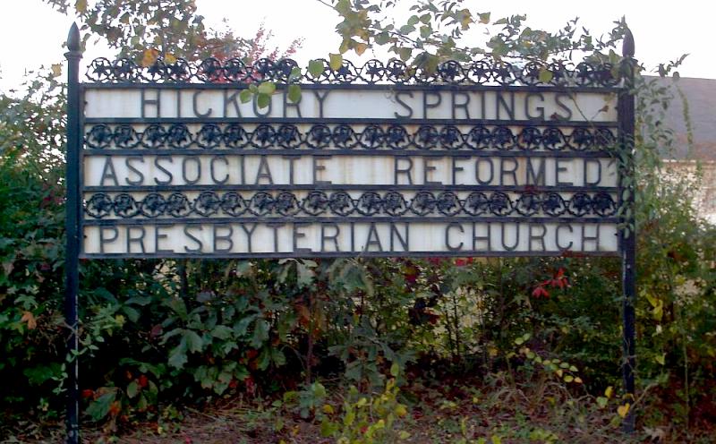 Hickory Springs A. R. P. Church Sign