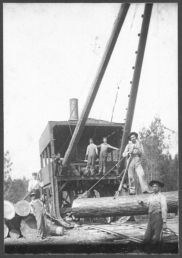 Rail Logging Crew picture is located at the Bradley County Historical Museum