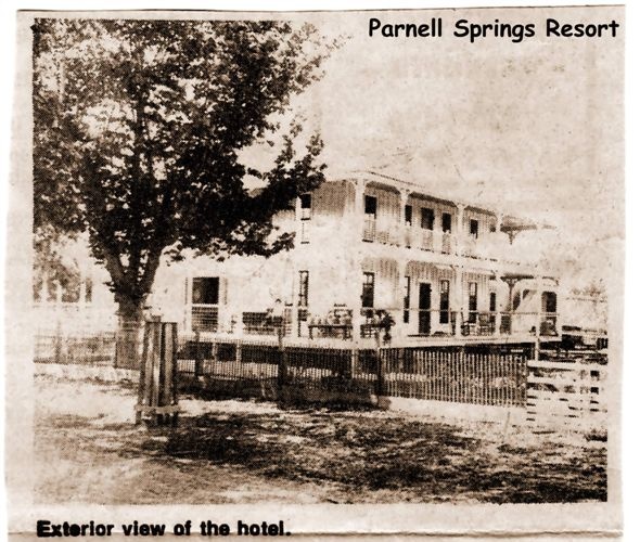Parnell Springs Resort, exterior view of the hotel