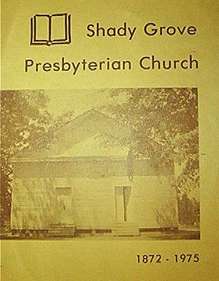 Shady Grove A. R. Presbyterian Church on a bulletin