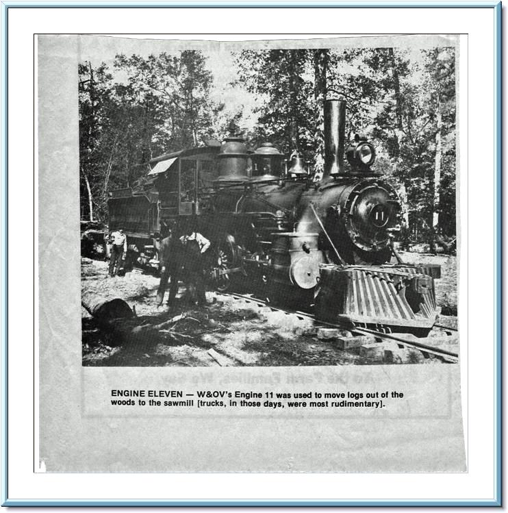 W & O V Railroad Logging Line, Engine #11, Bradley County, Arkansas; original is located at the Bradley County Historical Museum