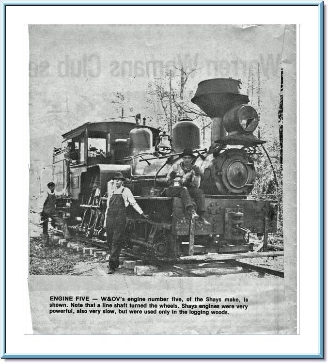 W & O V Railroad Logging Line, Engine #5, Bradley County, Arkansas; original is located at the Bradley County Historical Museum