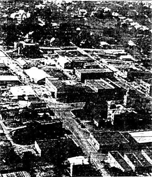 Warren Business District Aerial View Newspaper Photo