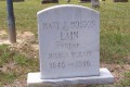 Mary Jane (Hopson) Lain Tombstone
