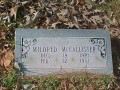 Mildred McCallister Tombstone