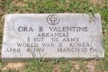 Ora B. Valentine Tombstone