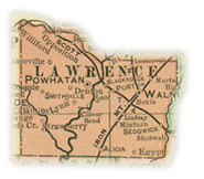 Small map of Lawrence County
