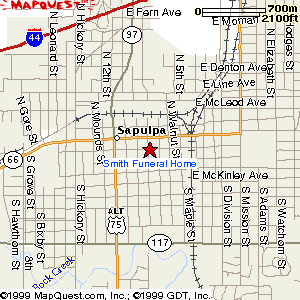 Map to Smith Funeral Home