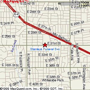 Map to Stanley Funeral Home