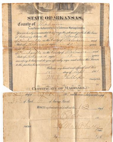 T Robertson Marriage Certificate