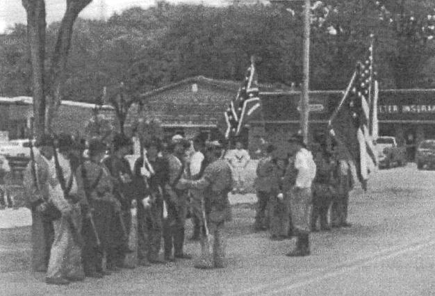 Confederate & Union Troops lined up