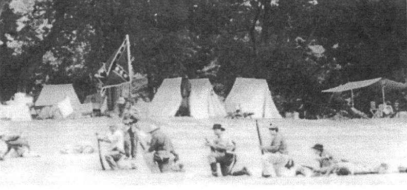 Soldiers on kneew preparing to fire weapons