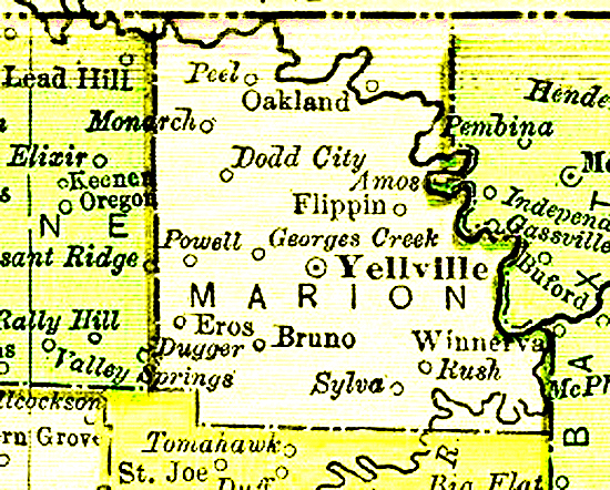 1895 Map of Marion Co, AR