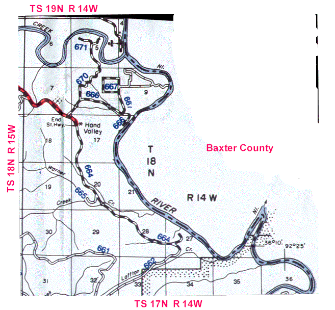 Map of Township 18 North, Range 14 West