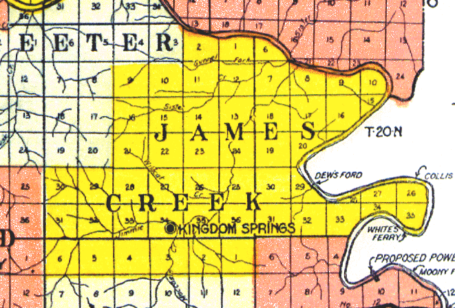 James (Jimmies) Creek Township Map