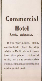 Commerican Hotel in Rush ad