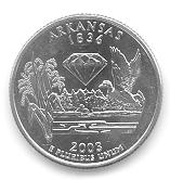 Arkansas quarter issued October 2003