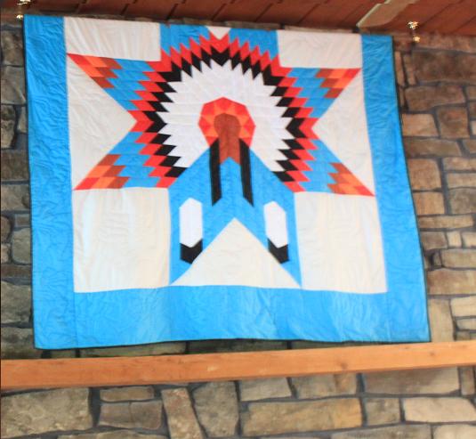 Camp Ozark dining hall quilt, Oct. 2010.