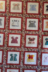 Window Shopping- 25 dresses. Double - hand quilted - hand pieced - machine appliqu�d - top made 2004 - quilted 2010.&nbsp;