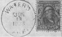 Postmark Jun 13, 1908, Waters, ARK