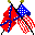 2 small flags