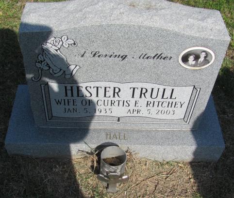 G:\01 CEMETERY Surveys-Pics (My PP2018)\(01) CEMETERY Surveys-Pics  Union Co AR\26 Craig Family Cemetery  X do\26 NamEdited Craig CemPics\T- surnames\TRULL\8508 Wf of Curtis E Ritchey-Hester Trull 2.jpg