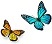 1 Yellow-1 Blue Butterfly  tiny2