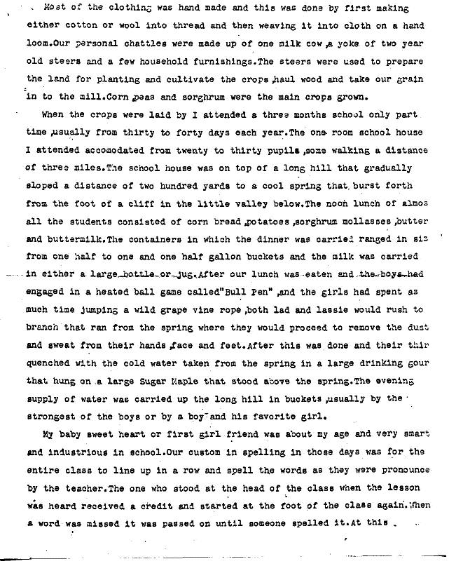 making clothes and going to school