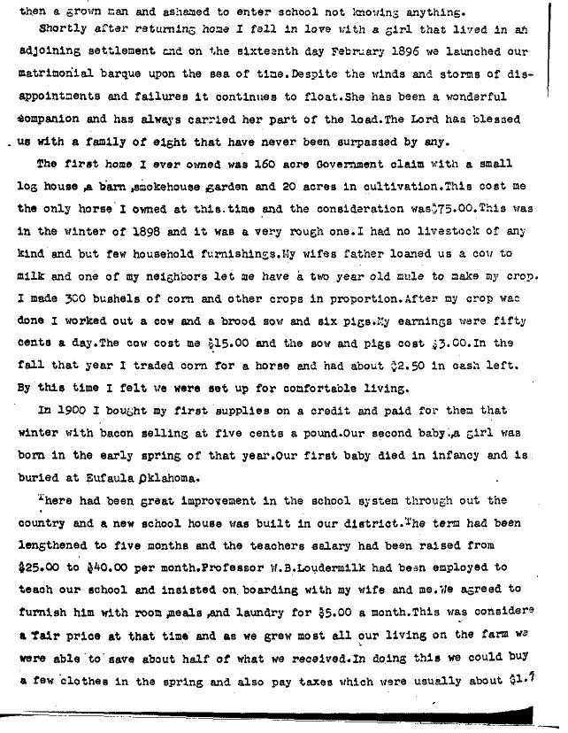 marriage, first child lost, 2nd child and first home