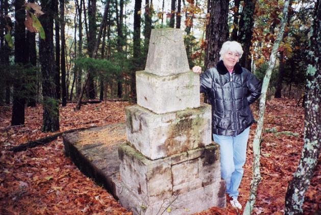 hand-made concrete marker