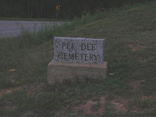 Peedee Cemetery sign, Van Buren County, Arkansas