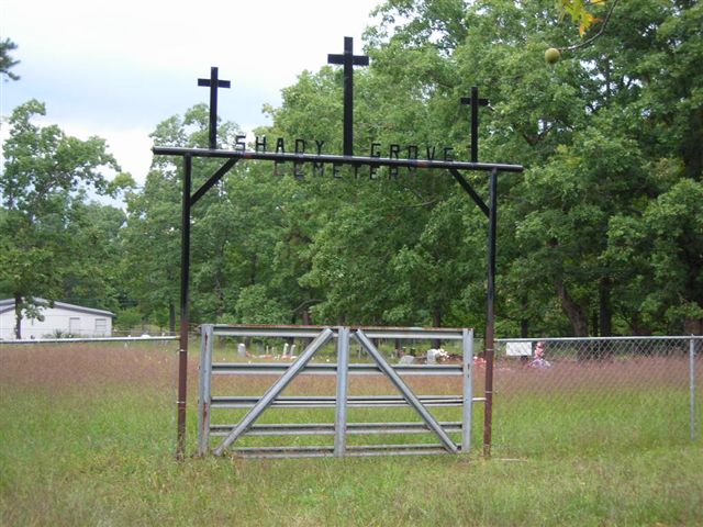 Shady Grove Cemetery gate sign, Searcy County, Arkansas