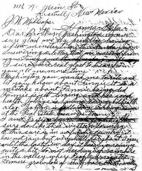 handwritten letter, difficult to read