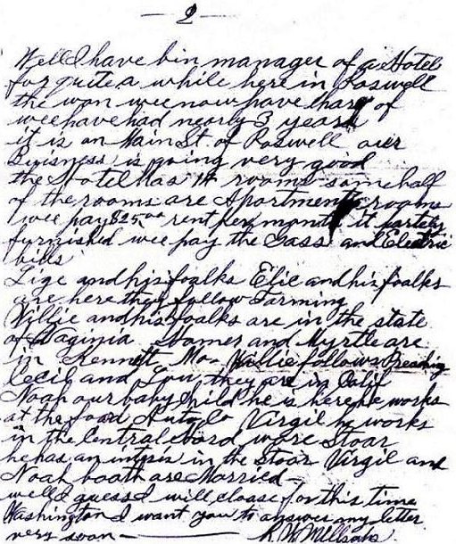 handwritten letter from Reuben Millsaps to James Millsaps