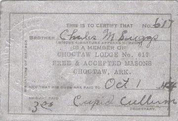 Charles McKinley Suggs, Mason membership