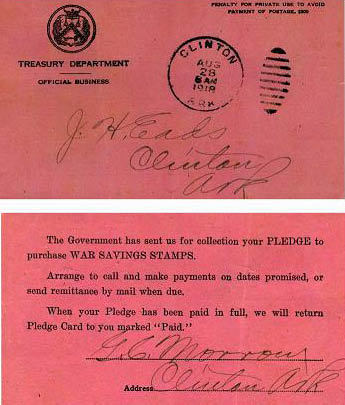 John Henry Eades War Bond Pledge