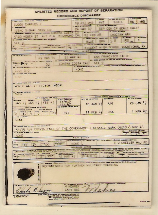 Charles Farrell Suggs Discharge