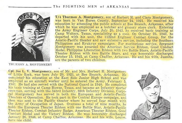 Thurmon A. & Joe L.V. Montgomery, The Fighting Men of Arkansas