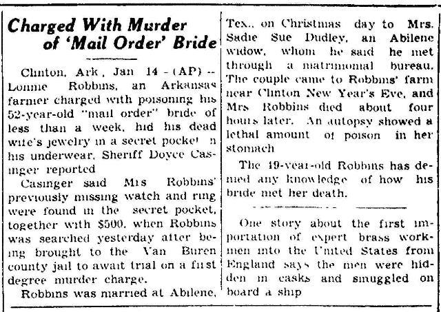 Charged With Murder of 'Mail Order Bride'