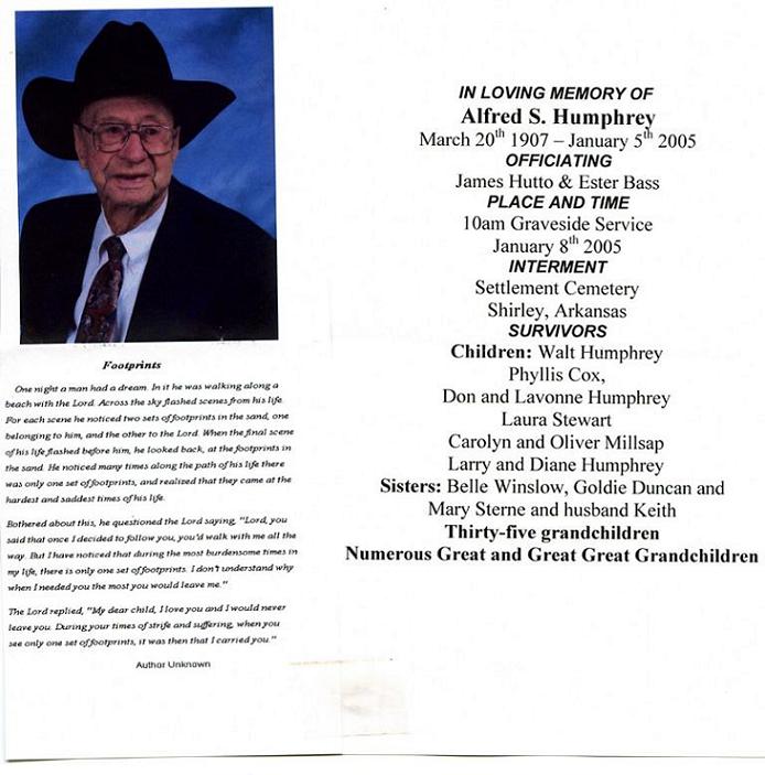 tribute to Alfred S. Humphrey